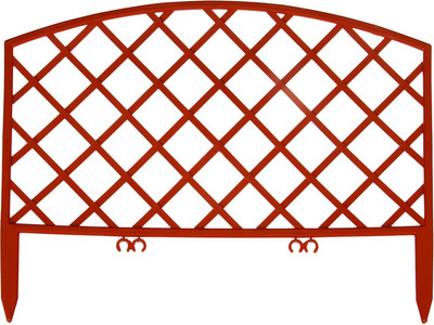 Изгородь декоративная GREENGO Romanika 35x220см 5 секций (терракотовый)