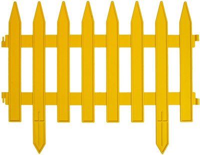 Изгородь декоративная GREENGO Gotika 35x210см 5 секций (желтый)