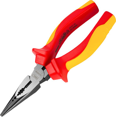 Длинногубцы Deli Диэлектрические YS EDL512106 (165мм, красный/желтый)