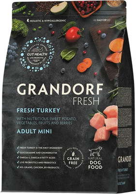 Сухой корм для собак Grandorf Adult Mini Breeds Fresh Turkey&Sweet Potato (1кг)