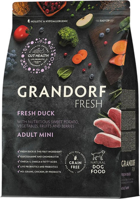 Сухой корм для собак Grandorf Adult Mini Breeds Fresh Duck&Sweet Potato (1кг)