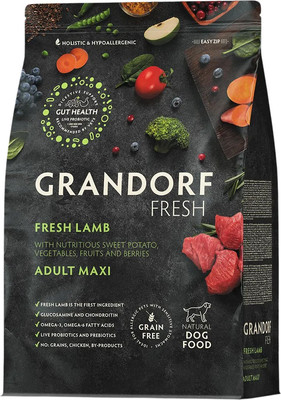 Сухой корм для собак Grandorf Adult Maxi Breeds Fresh Lamb&Sweet Potato (3кг)