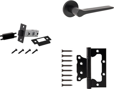 Комплект дверной фурнитуры Code Deco Slim H-40137-BLM (матовый черный)