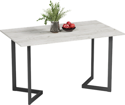 Обеденный стол Soma Miata 120x66 (дуб крафт белый/черный)