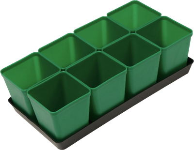 Набор горшков для рассады GREENGO 36x18см (8шт, микс)