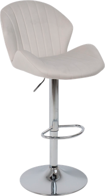 Стул барный AksHome Azur GB Seven 323 (светло-серый велюр/хром)