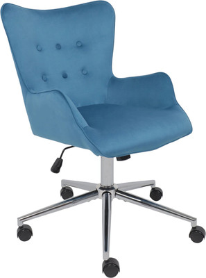 Кресло офисное AksHome Bella Chrome Seven 115 (велюр/темно-голубой)