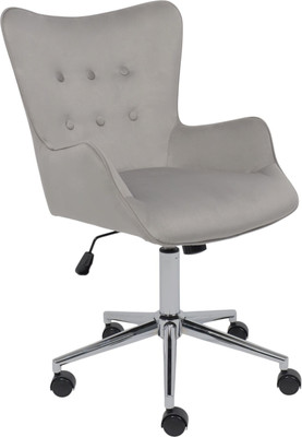 Кресло офисное AksHome Bella Chrome Seven 324 (велюр/серый)