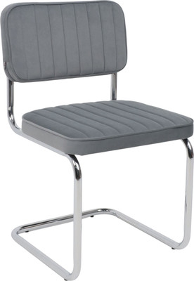 Стул офисный AksHome Славия Люкс Kiton 711 (серый велюр/хром)