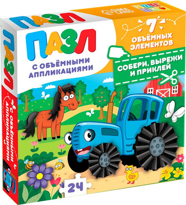 Развивающая игра Синий трактор День на ферме с Синим трактором. С аппликациями / 9672111 (24эл)