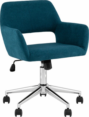 Кресло офисное Stool Group Ross Chrome 50-12 (рогожка, синий)