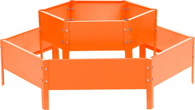 Грядка модульная GREENGO Клумба оцинкованная 2 яруса 60-100см (оранжевый)