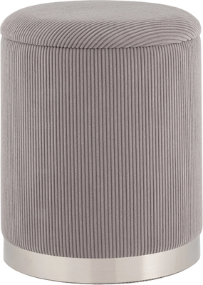Пуф Stool Group Эмили 19A205CG-17 (серебро/вельвет серый)