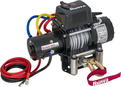 Лебедка электрическая Runva 12V 12500 lbs 5670кг / 12.5XS (стальной трос)