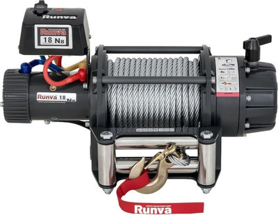 Лебедка электрическая Runva 12V 18000 lbs / EWB18000S (стальной трос)