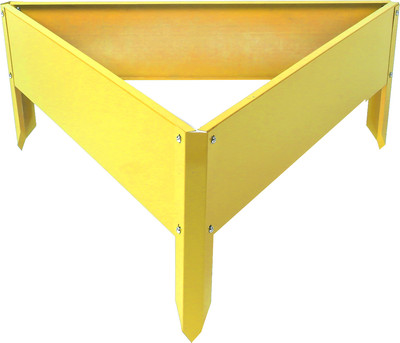 Грядка модульная GREENGO Клумба оцинкованная Терция 50x15см (желтый)