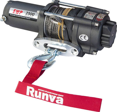 Лебедка электрическая Runva 12V 2500 lbs 1140кг / EWP2500ASR (синтетический трос)