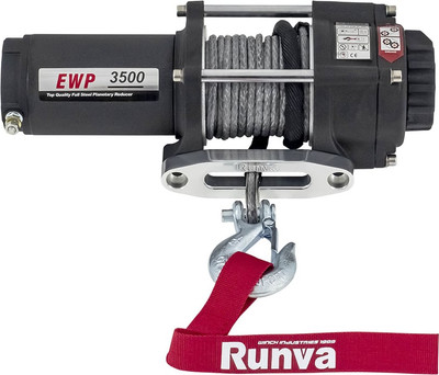 Лебедка электрическая Runva 12V 3500A lbs 1588кг / EWP3500ASR (синтетический трос)