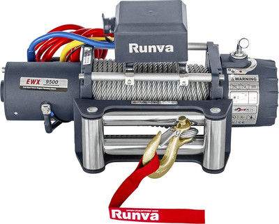 Лебедка электрическая Runva 12V 9500 lbs 4350кг / EWX9500S