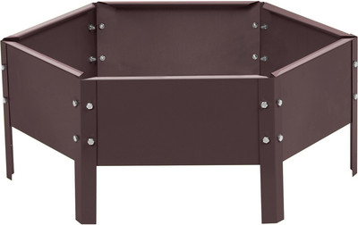 Грядка модульная GREENGO Клумба оцинкованная 60см (коричневый)