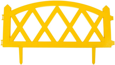 Изгородь декоративная GREENGO Modern 35x232см 4 секции (желтый)