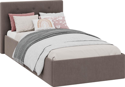 Односпальная кровать ТриЯ Тейлор Велюр Neo (бежевый)