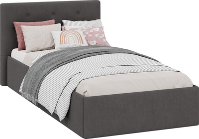 Односпальная кровать ТриЯ Тейлор Велюр Neo (серый)
