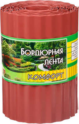 Бордюр садовый GREENGO 20см 9м толщина 0.6мм / 4239448 (темно-коричневый)