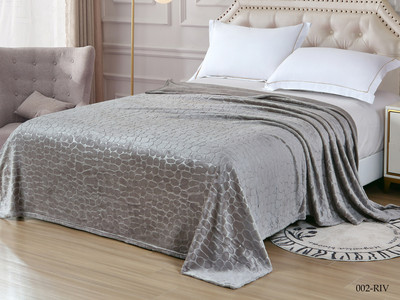 Плед Реноме Riviera 1.5сп RIV-002 (жаккард серый металлик)