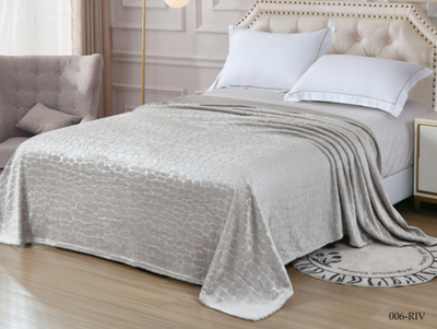 Плед Реноме Riviera 1.5сп RIV-006 (жаккард светло-серый)