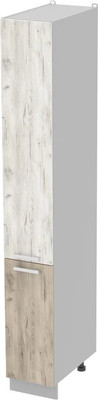 Шкаф-пенал кухонный Интерлиния Мила Лайт НШП-№1-2145 (дуб белый/дуб серый)