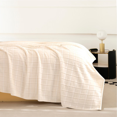 Плед Karven Фланель 1.5сп / PL015 CUTTING v6/Cream