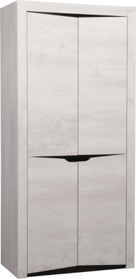 Шкаф Олмеко Лючия 33.18 (бетон пайн белый/венге/белый)