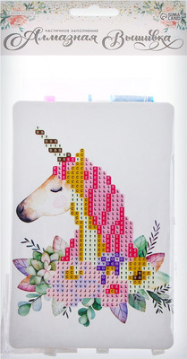 Набор алмазной вышивки Школа талантов Единорог с цветами / 3803881