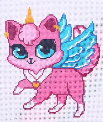 Набор для вышивания Школа талантов Котик-единорог / 7423256