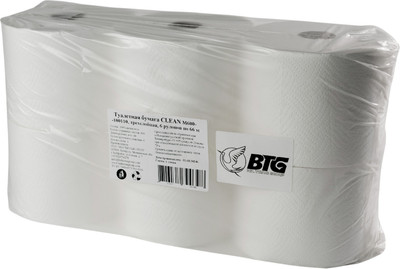 Туалетная бумага BTG Clean M600-100110 трехслойная (6рул, 66м)