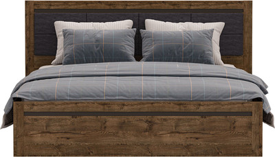 Двуспальная кровать Black Red White Kada S404-LOZ160х200 с мягким элементом Д (дуб April/дуб April)