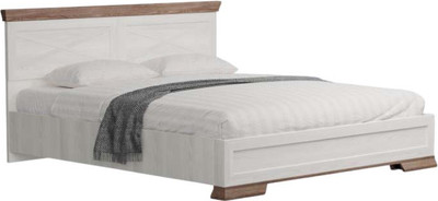 Двуспальная кровать Black Red White Marselle LOZ160х200_S М (ясень снежный/дуб сонома темный/ясень снежный)