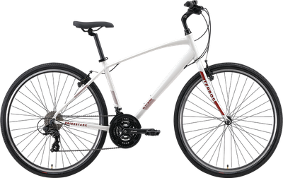 Велосипед STARK Terros 28.2 V 2024 (18, белый матовый/красный/серый, разобранный, в коробке)