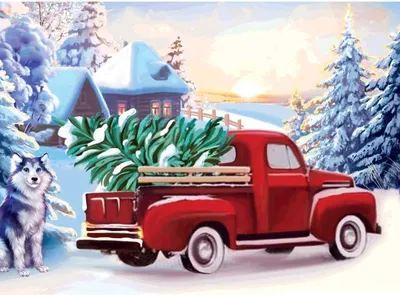 Набор для творчества Школа талантов Алмазная мозаика с частичным заполнением Грузовичок / 6889101