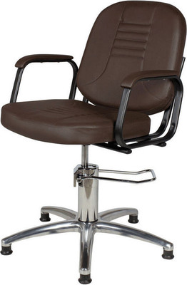 Кресло парикмахерское Элеганс Бриз Стандарт №43 (коричневый)