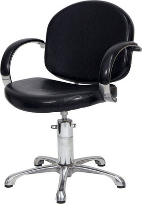 Кресло парикмахерское Элеганс Орион Люкс (черный)