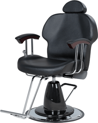 Кресло парикмахерское Элеганс МД-9229 (черный, с откидной спинкой)