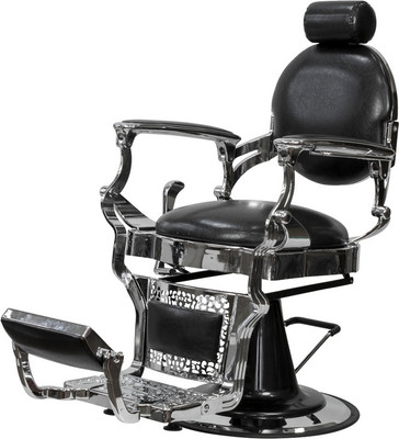 Кресло парикмахерское Элеганс Ричард (черный/хромированный)
