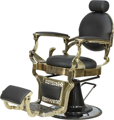 Кресло парикмахерское Элеганс Ричард (черный/медный)