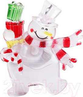 Световая фигурка Neon-Night Снеговик с подарком 501-022