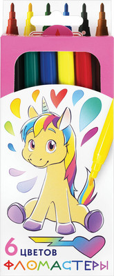 Фломастеры Пифагор Единорог / 152447 (6цв)