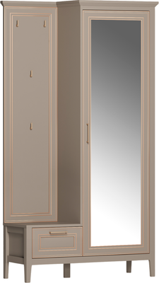 Секция в прихожую Black Red White Classic с вешалкой PPK1D1K/P (глиняный серый)