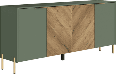 Тумба Black Red White Siena KOM4D (дымчатый зеленый/дуб вотан)