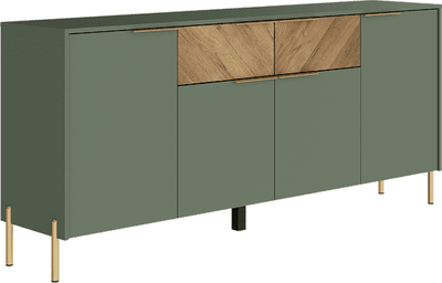 Тумба Black Red White Siena KOM4D2S (дымчатый зеленый/дуб вотан)